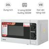 Lò vi sóng có nướng SHARP R-G222VN-S 20 lít