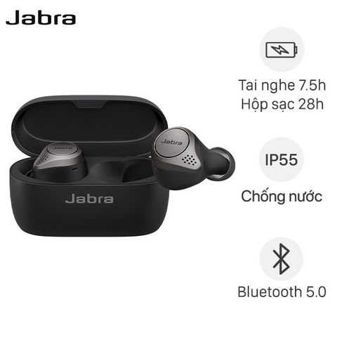 Tai nghe Bluetooth True Wireless Jabra Elite 75T Đen Titanium