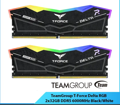 Ram Desktop TeamGroup T-Force Delta RGB 2x32GB DDR5 6000MHz