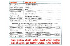  Ổ cắm điện Sunhouse 3 lỗ 2.5m SHE-OC1-3R 