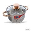 Nồi nhôm chống dính nắp kính 16 cm TTBH NDE