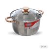 Nồi inox 5 đáy nắp kính 24 cm Sunhouse SHG24224
