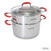 Bộ 3 nồi inox 3 đáy nắp kính Hommy BE005