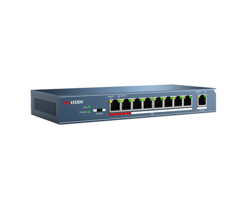 Switch Poe Hikvision Ds-3e0109p-e Lớp 2, 8 Cổng 100m