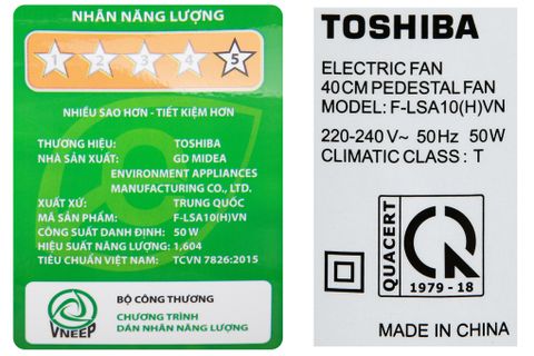 Quạt đứng Toshiba F-LSA10(H)VN Xám