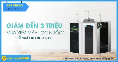 Mua tivi, tủ lạnh, máy lạnh, máy giặt,... giảm đến 3 triệu khi mua kèm máy lọc nước
