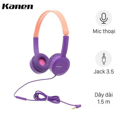 Tai nghe chụp tai Kanen IP-350 Tím