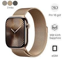 Apple Watch Series 10 GPS + Cellular 42mm viền Titanium dây Milan