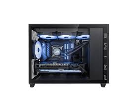  Case máy tính MicroATX Asus Prime AP201 Tempered Glass Black 