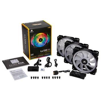 Tản nhiệt bộ 3 Fan 120mm Corsair LL120 RBG