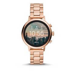  Fossil Q Venture Hr Rose Gold Tone Stainless Steel 