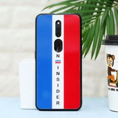  Ốp lưng Oppo F11 Pro Nhựa cứng viền dẻo Tempered glass OSMIA Xanh navy đỏ 