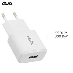  Adapter sạc 2A AVA DS498-TB Trắng 