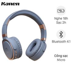 Tai nghe Bluetooth Kanen K6 Xám Gold 
