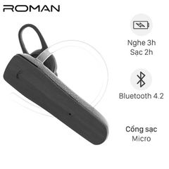  Tai nghe Bluetooth Roman R553N Đen 