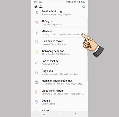 Đổi màu nền thanh điều hướng trên Samsung Galaxy Note 8
