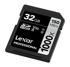  Thẻ nhớ 32GB Pro 1000X SDHC UHS2 U3 150MB/90MB/s Lexar 