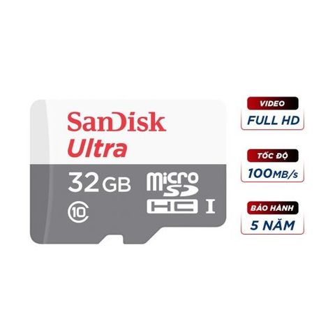 Thẻ Nhớ Microsd Sandisk Class 10 32/128gb