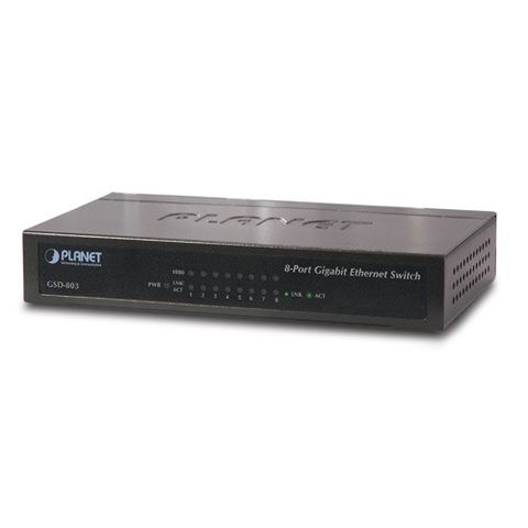 Thiết Bị Mạng Switch Planet 8 Ports Gigabit Ethernet Gsd-803