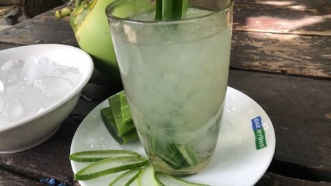 Cách làm nước dừa nha đam thanh mát giải nhiệt cơ thể