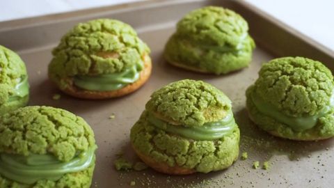 2 cách làm bánh su kem trà xanh - bánh su kem matcha thơm béo, lạ miệng