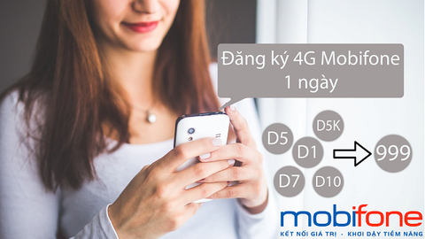 Cách đăng ký các gói cước MobiFone 4G 1 ngày giá rẻ, nhiều ưu đãi