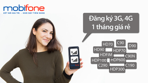 Cách đăng ký các gói cước 3G, 4G MobiFone 1 tháng giá rẻ 2020