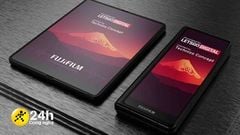  Điện thoại gập Fujifilm lộ ảnh render rõ nét: Kiểu dáng khá giống dòng Galaxy Z Fold, còn hỗ trợ cả bút cảm ứng và có camera ẩn 