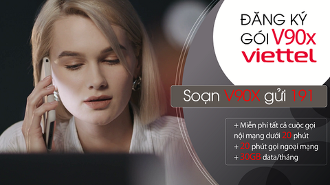 Cách đăng ký gói Trendy Viettel V90x nhận ngay 30GB lướt web thả ga