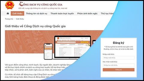 Cách đăng ký tài khoản cổng Dịch vụ công Quốc gia đơn giản, chi tiết