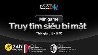 Nhanh tay nhấn like page TopZone và chơi minigame ngay hôm nay, biết đâu may mắn ẵm về sản phẩm 'Táo Khuyết' miễn phí