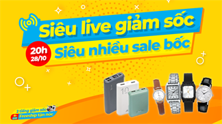 Cùng xem qua loạt sản phẩm giảm khủng lên đến 50% trong đợt livestream 28/10, giá rẻ không tưởng, đừng bỏ lỡ
