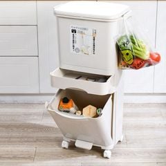  Thùng Đựng Rác Nhật Bản Thông Minh 3 Tầng 4 Ngăn Gs00879 