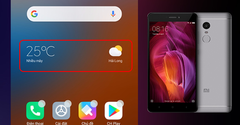  Cách thêm tiện ích thời tiết trên màn hình chính Xiaomi Redmi Note 4 