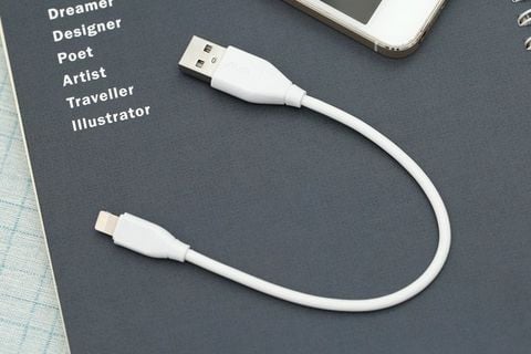 Cáp Lightning 20cm AVA Speed II Trắng