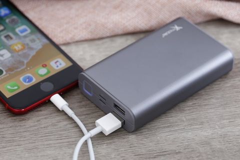 Pin sạc dự phòng 10000mAh Lightning Xmobile LJ JP90S Nhôm Xám