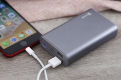  Pin sạc dự phòng 10000mAh Lightning Xmobile LJ JP90S Nhôm Xám 