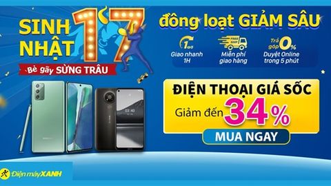 Top 7 điện thoại giảm SỐC đến 33%, ngon bổ rẻ đáng mua dịp sinh nhật Trung Tâm Bảo Hành