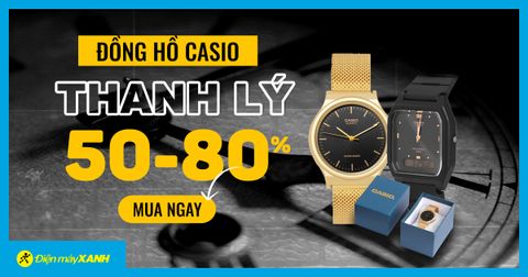 Thanh lý tồn kho - Top 10 đồng hồ Casio giảm từ 50 - 80%, hàng hiệu giảm tiền triệu, giá rẻ như cho