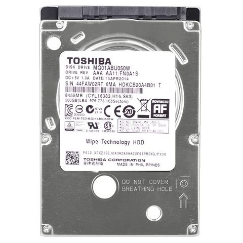 Toshiba Hdd Mq01Abu050W 500Gb