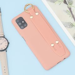  Ốp lưng Galaxy M51 Nhựa dẻo TPU PVC bracelet metal ring MEEKER Hồng nhạt 