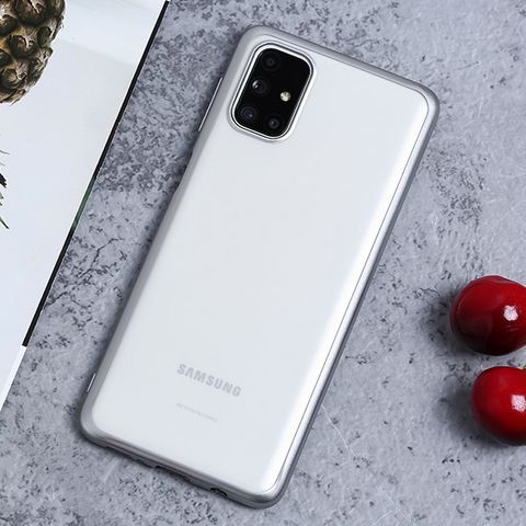 Ốp lưng Galaxy M51 Nhựa dẻo Electroplate Matte OSMIA Silver