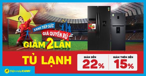 Sale tháng 12 - Tủ lạnh tưng bừng giảm lớn đến 22%, trả góp 0%, đáng sắm dịp cuối năm cho gia đình