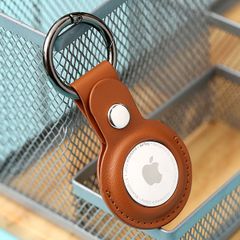  Vỏ bảo vệ AirTag Nhựa dẻo PU Well JM Nâu 
