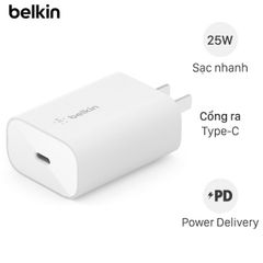  Adapter Sạc Type C PD 25W Belkin WCA004 