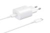 Bộ Adapter sạc kèm cáp Type C - Type C PD 25W Samsung EP-TA800 Trắng