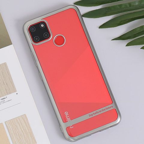 Ốp lưng Realme C12 Nhựa dẻo TPU Electroplating Future COSANO Bạc