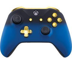  Microsoft Xbox One Wireless Controller - Blue Shadow & Gold 