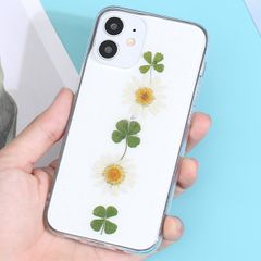  Ốp lưng iPhone 12 Mini Nhựa cứng viền dẻo Dry flower MEEKER CN200727 Cỏ bốn lá 