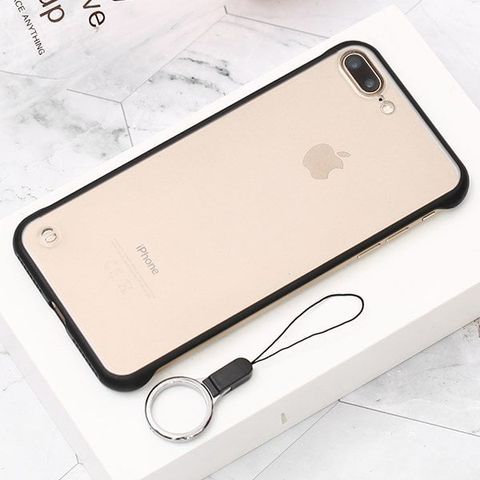 Ốp lưng iPhone 7/8+ Nhựa cứng Table JM Viền đen
